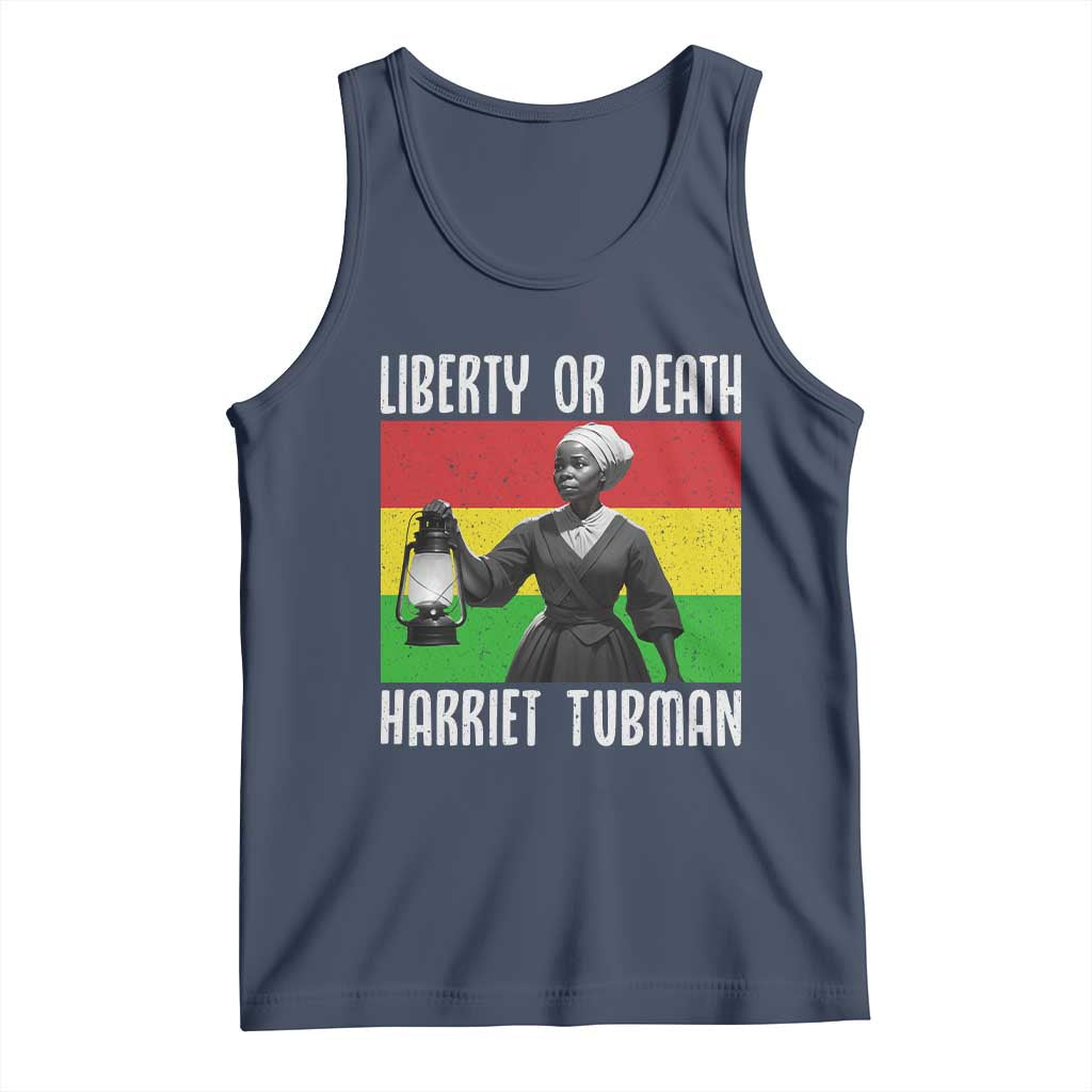 Harriet Tubman Women Leadership Tank Top Liberty Or Death TS12 Navy Print Your Wear
