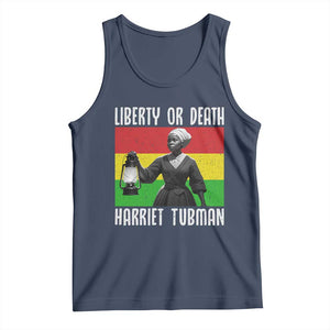 Harriet Tubman Women Leadership Tank Top Liberty Or Death TS12 Navy Print Your Wear