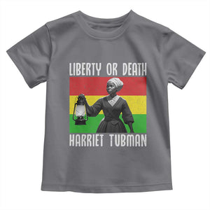 Harriet Tubman Women Leadership Toddler T Shirt Liberty Or Death TS12 Charcoal Print Your Wear