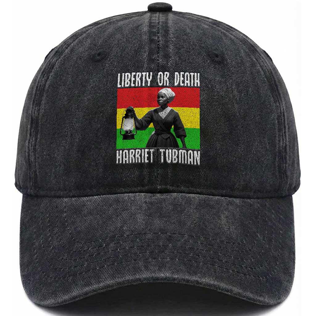Harriet Tubman Women Leadership Washed Cotton Baseball Cap Liberty Or Death TS12 Print Your Wear