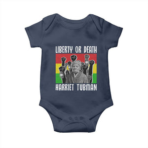Harriet Tubman Baby Onesie Liberty Or Death Women Empowerment Quote TS12 Navy Print Your Wear
