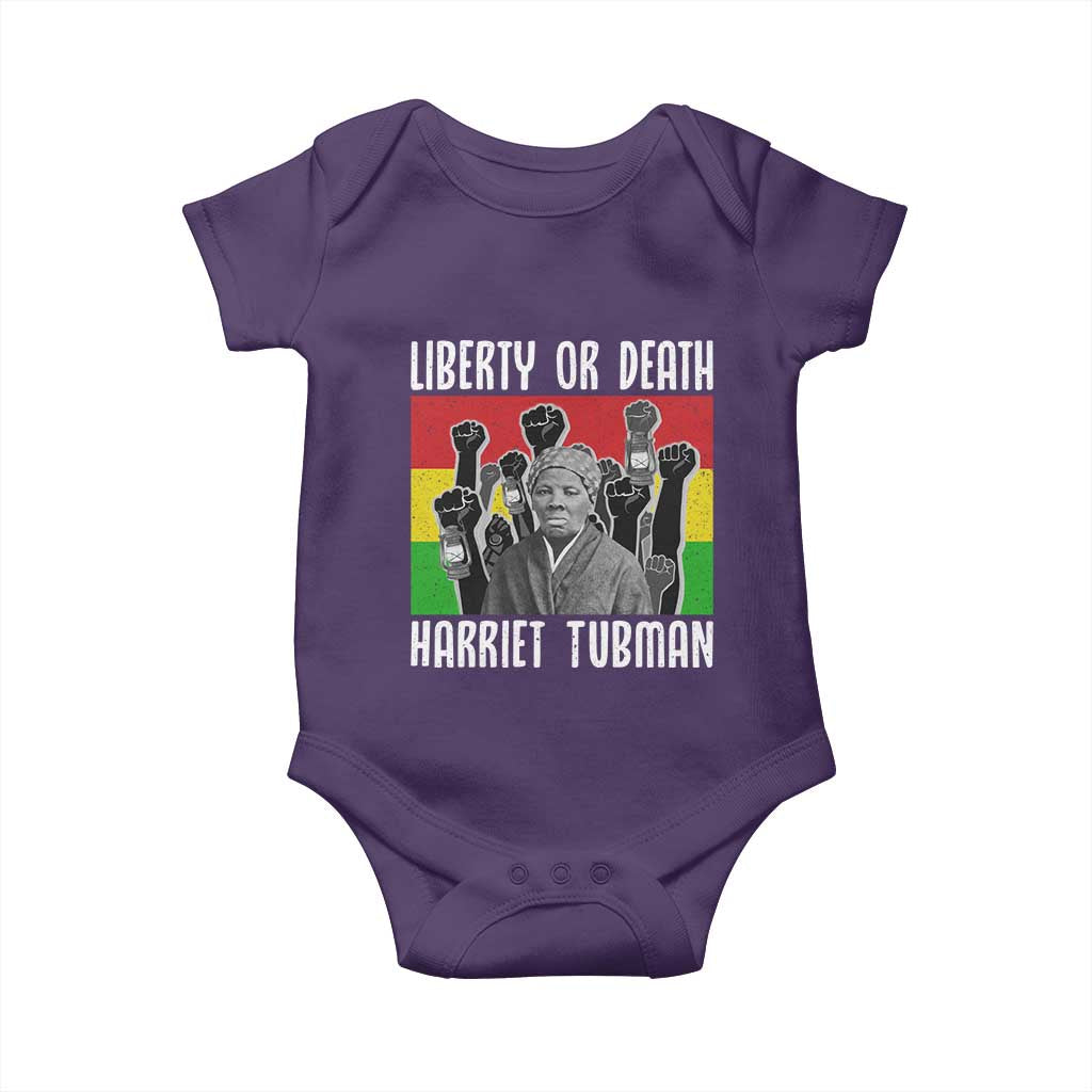 Harriet Tubman Baby Onesie Liberty Or Death Women Empowerment Quote TS12 Purple Print Your Wear