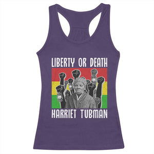 Harriet Tubman Racerback Tank Top Liberty Or Death Women Empowerment Quote TS12 Purple Print Your Wear