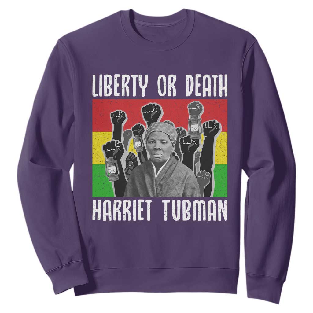 Harriet Tubman Sweatshirt Liberty Or Death Women Empowerment Quote TS12 Purple Print Your Wear
