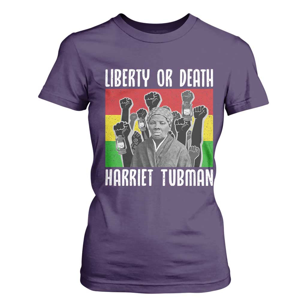 Harriet Tubman T Shirt For Women Liberty Or Death Women Empowerment Quote TS12 Purple Print Your Wear