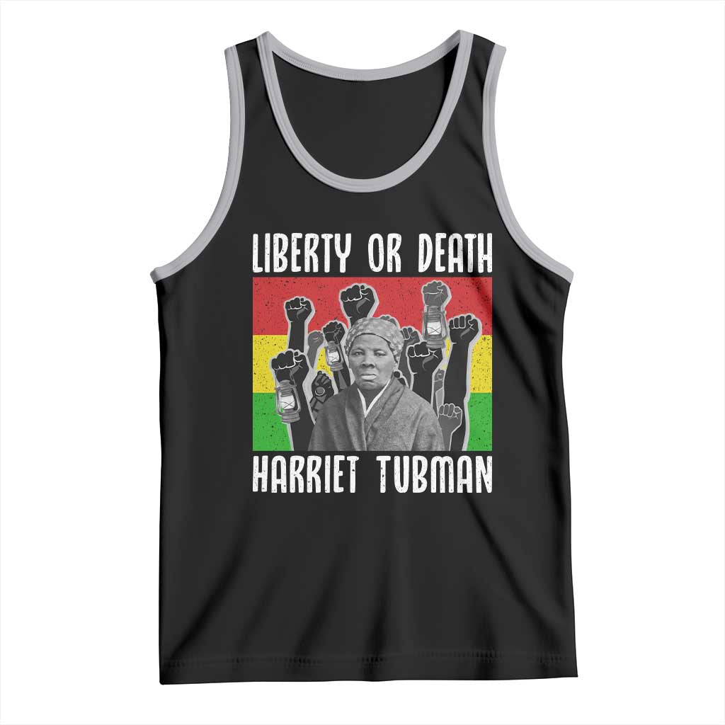 Harriet Tubman Tank Top Liberty Or Death Women Empowerment Quote TS12 Black Athletic Heather Print Your Wear