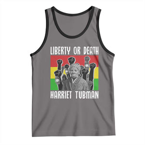 Harriet Tubman Tank Top Liberty Or Death Women Empowerment Quote TS12 Deep Heather Black Print Your Wear