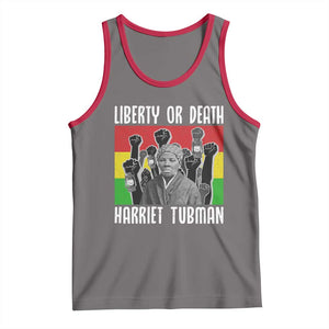 Harriet Tubman Tank Top Liberty Or Death Women Empowerment Quote TS12 Deep Heather Red Print Your Wear