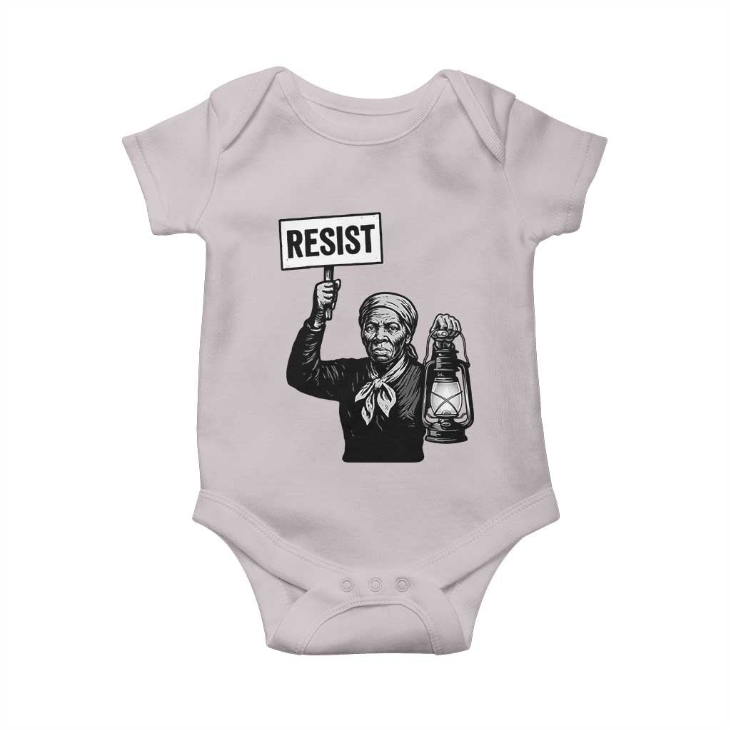 Harriet Tubman Says Resist Baby Onesie Women Empowerment Quote TS12 Ice Gray Print Your Wear