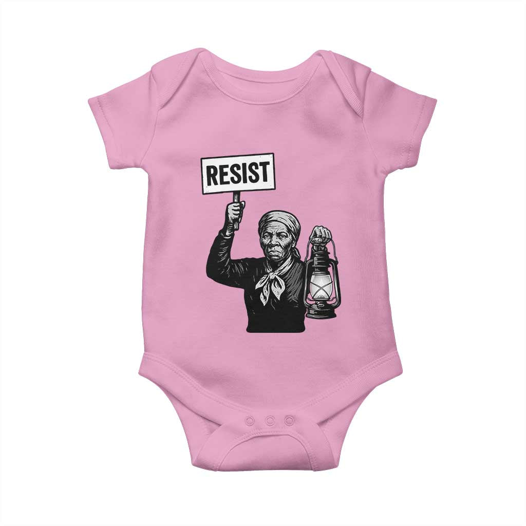 Harriet Tubman Says Resist Baby Onesie Women Empowerment Quote TS12 Light Pink Print Your Wear