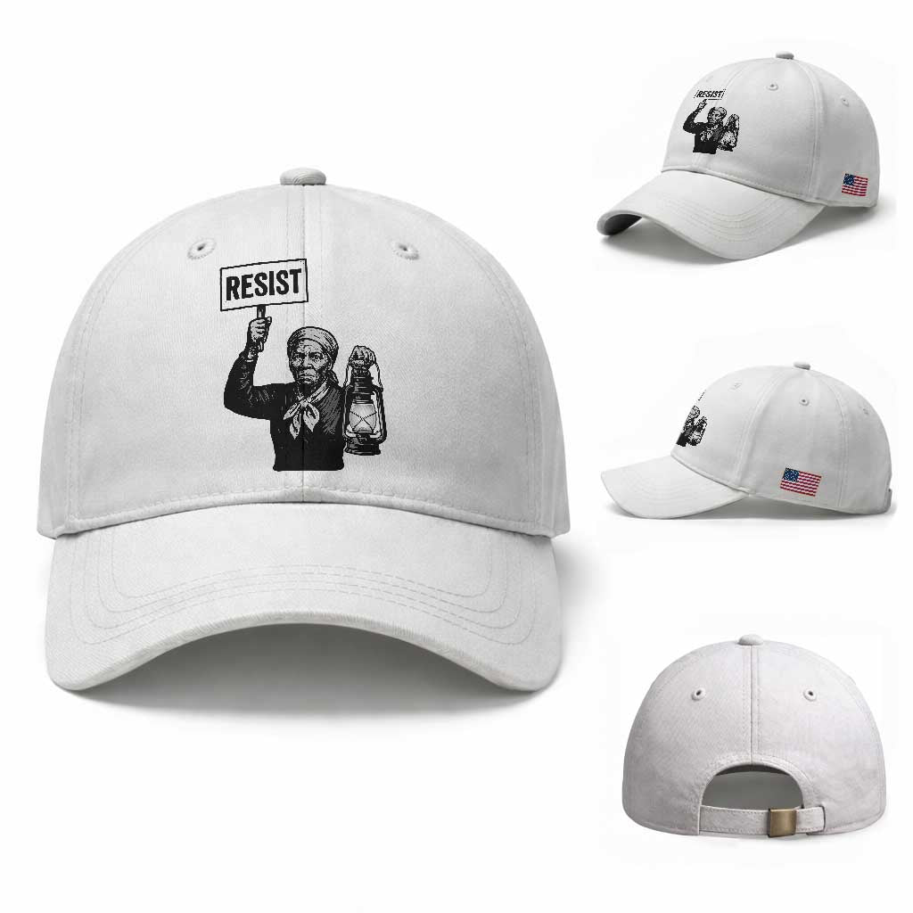Harriet Tubman Says Resist Baseball Cap Women Empowerment Quote TS12 Baseball Cap Universal Fit White Print Your Wear