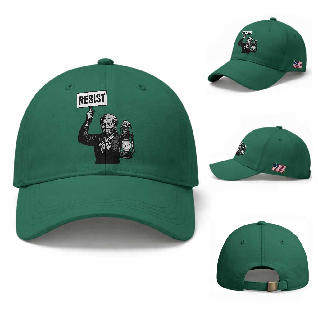 Harriet Tubman Says Resist Baseball Cap Women Empowerment Quote TS12 Baseball Cap Universal Fit Irish Green Print Your Wear