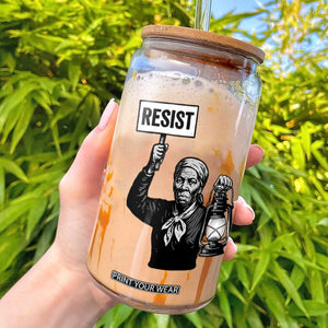 Harriet Tubman Says Resist Glass Can Women Empowerment Quote TS12 White Print Your Wear