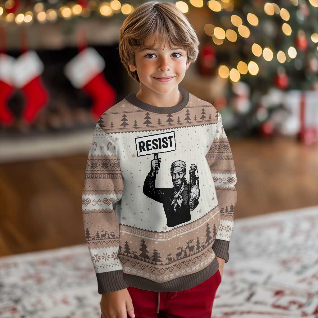 Harriet Tubman Says Resist Ugly Christmas Sweater Women Empowerment Quote TS12 Mocha Mousse Print Your Wear