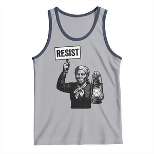 Harriet Tubman Says Resist Tank Top Women Empowerment Quote TS12 Athletic Heather Navy Print Your Wear