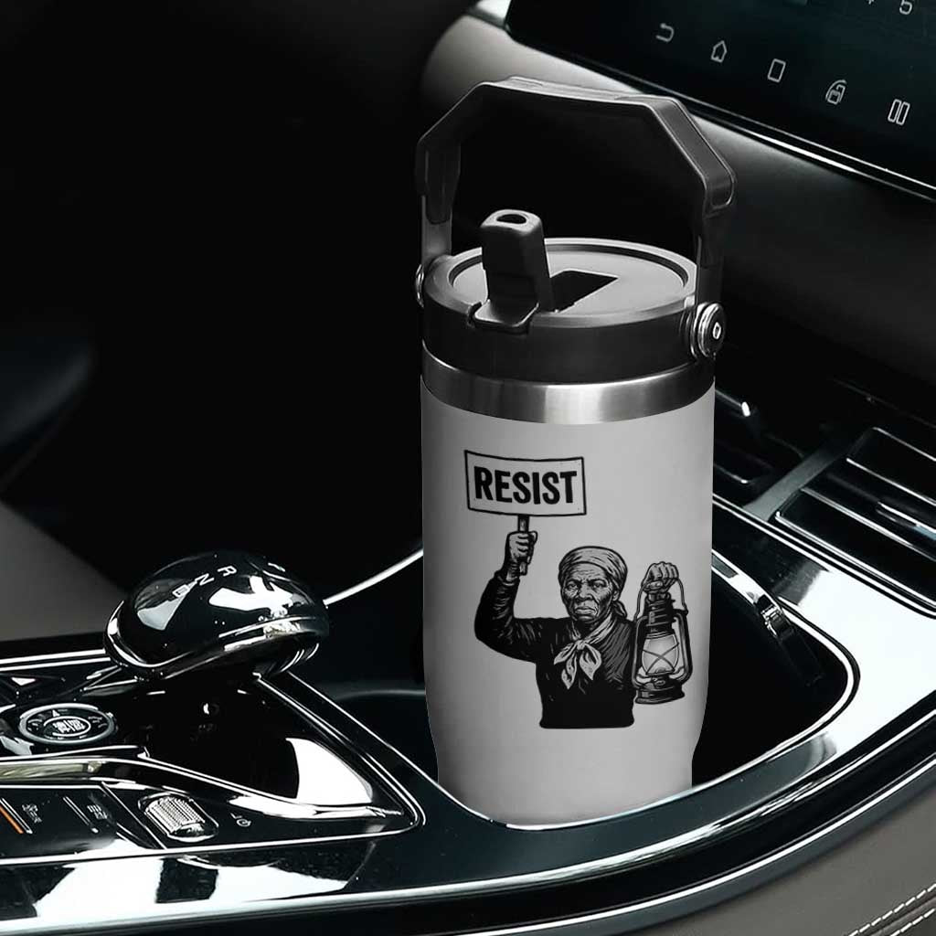 Harriet Tubman Says Resist Flip Straw Tumbler Women Empowerment Quote TS12 Print Your Wear