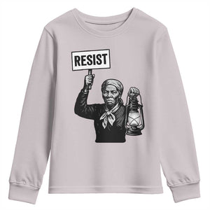 Harriet Tubman Says Resist Youth Sweatshirt Women Empowerment Quote TS12 Ice Gray Print Your Wear