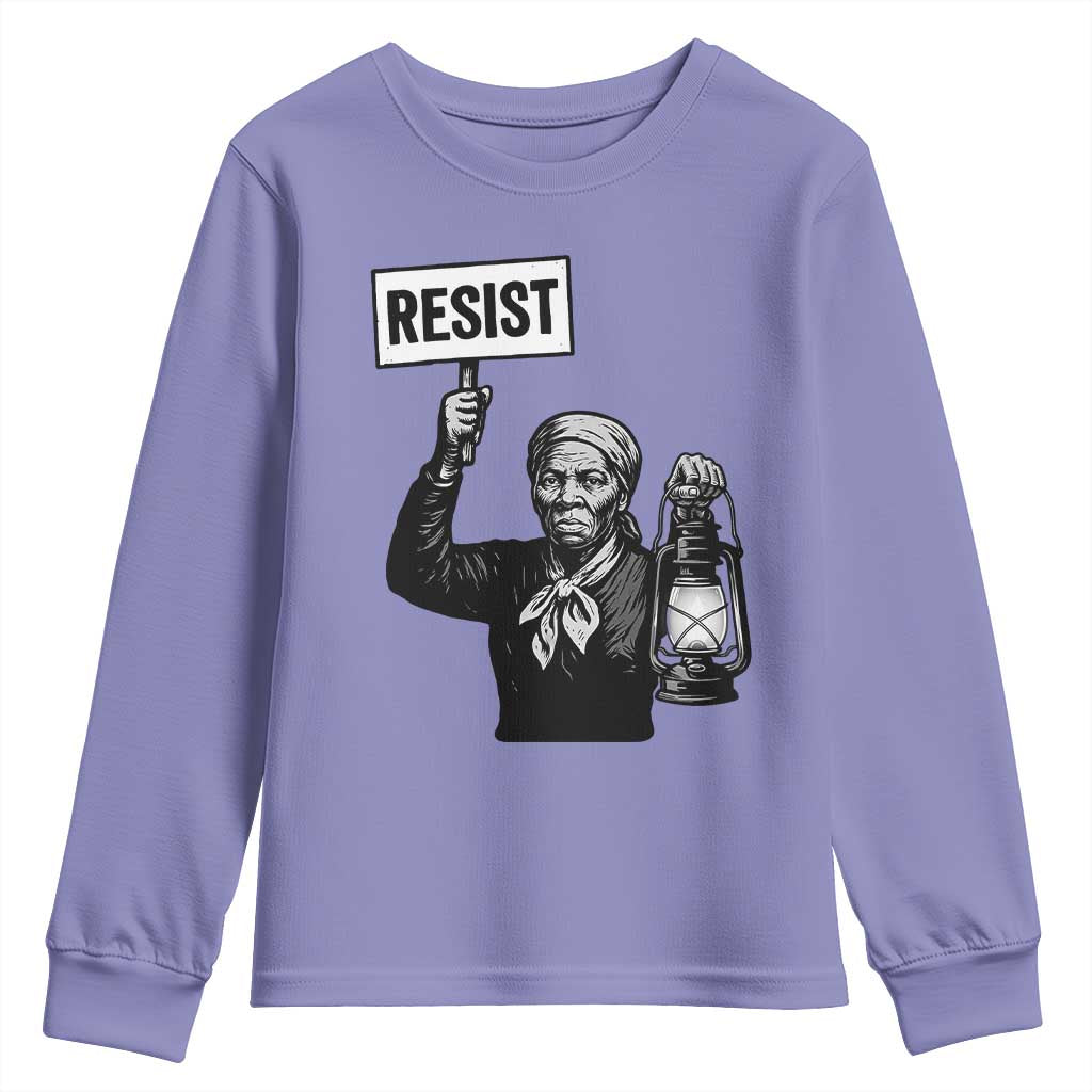 Harriet Tubman Says Resist Youth Sweatshirt Women Empowerment Quote TS12 Violet Print Your Wear