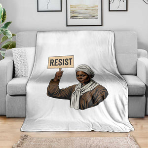 Funny Harriet Tubman Says Resist Throw Blanket Black Pride Inspiration Gift TS12 Print Your Wear
