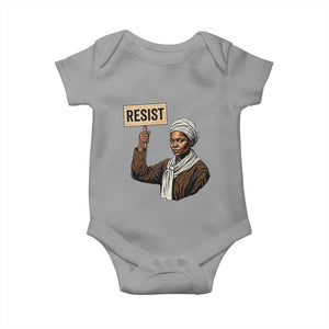 Funny Harriet Tubman Says Resist Baby Onesie Black Pride Inspiration Gift TS12 Sport Gray Print Your Wear