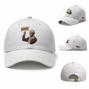Funny Harriet Tubman Says Resist Baseball Cap Black Pride Inspiration Gift TS12 Baseball Cap Universal Fit White Print Your Wear
