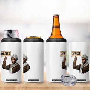 Funny Harriet Tubman Says Resist 4 in 1 Can Cooler Tumbler Black Pride Inspiration Gift TS12 Print Your Wear