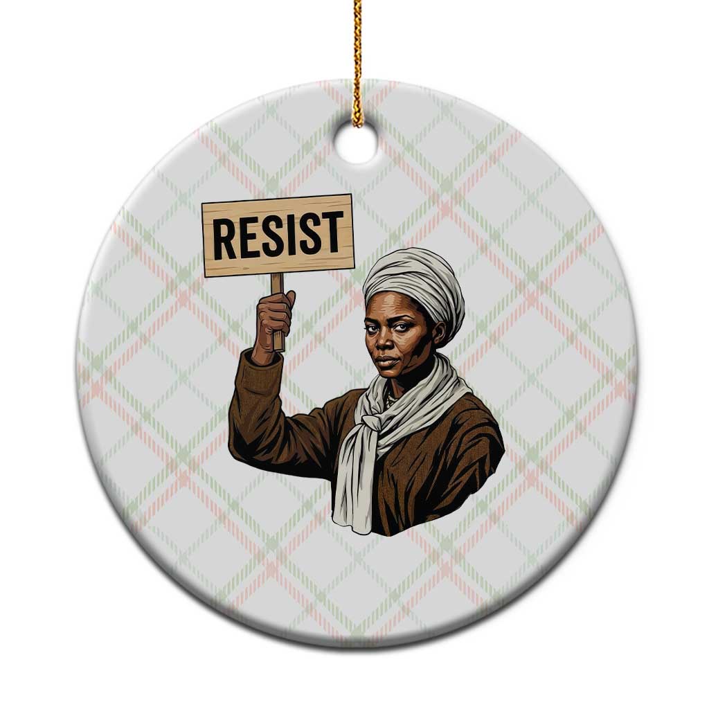 Funny Harriet Tubman Says Resist Ceramic Ornament Black Pride Inspiration Gift TS12 1pc Christmas Plaid Print Your Wear