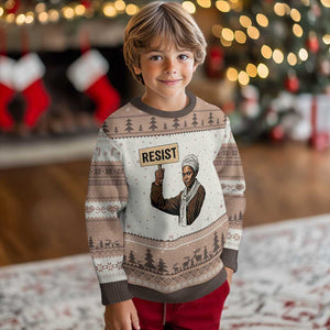 Funny Harriet Tubman Says Resist Ugly Christmas Sweater Black Pride Inspiration Gift TS12 Mocha Mousse Print Your Wear