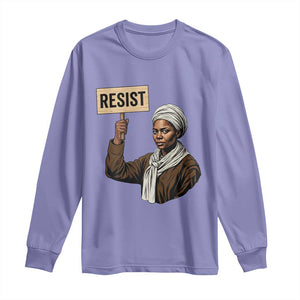 Funny Harriet Tubman Says Resist Long Sleeve Shirt Black Pride Inspiration Gift TS12 Violet Print Your Wear