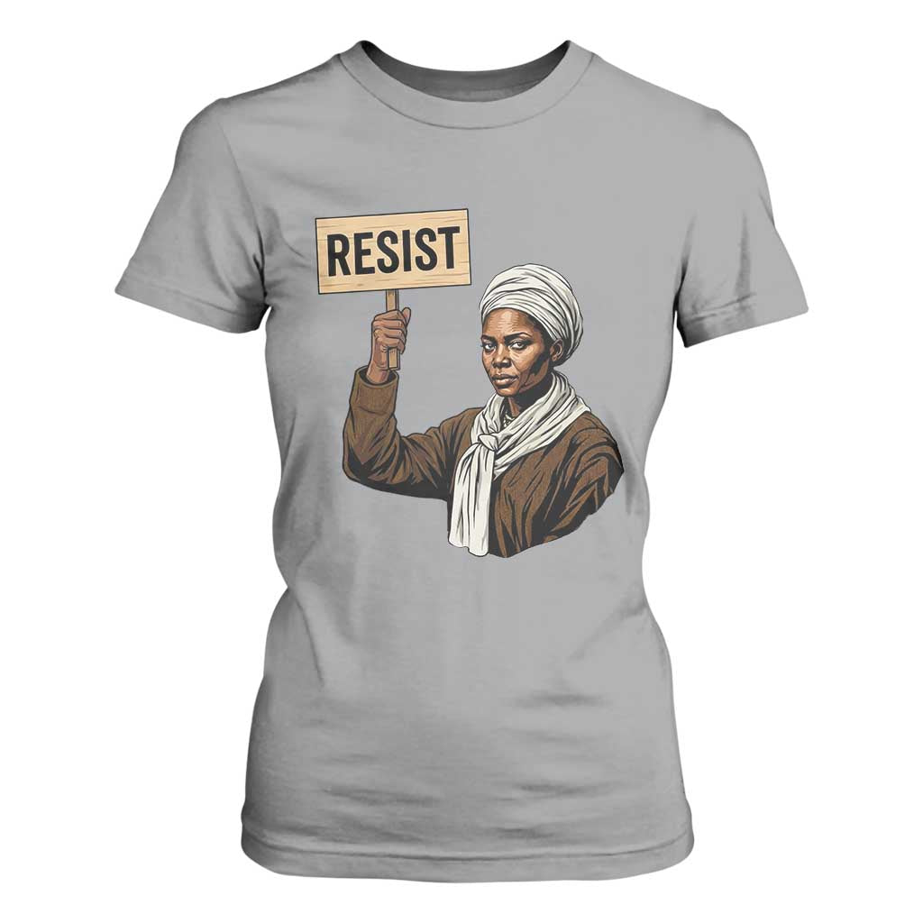 Funny Harriet Tubman Says Resist T Shirt For Women Black Pride Inspiration Gift TS12 Sport Gray Print Your Wear