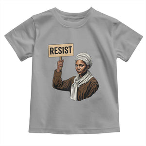 Funny Harriet Tubman Says Resist Toddler T Shirt Black Pride Inspiration Gift TS12 Sport Gray Print Your Wear