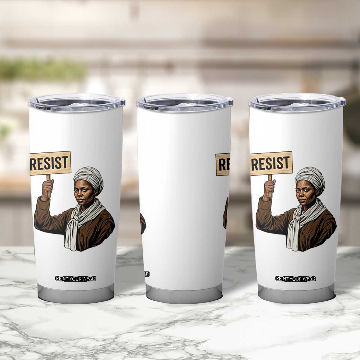 Funny Harriet Tubman Says Resist Tumbler Cup Black Pride Inspiration Gift TS12 Print Your Wear