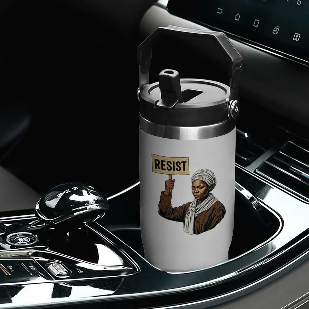 Funny Harriet Tubman Says Resist Flip Straw Tumbler Black Pride Inspiration Gift TS12 Print Your Wear