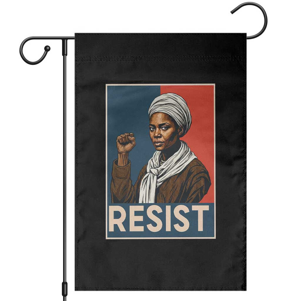 Funny Harriet Tubman Says Resist Garden Flag Strong Black Woman Leader TS12 Black Print Your Wear