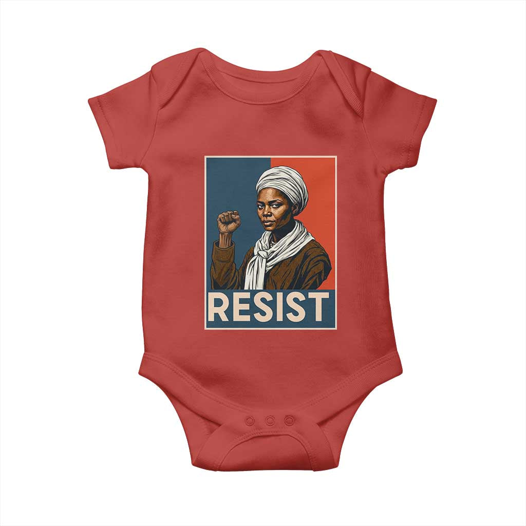 Funny Harriet Tubman Says Resist Baby Onesie Strong Black Woman Leader TS12 Red Print Your Wear