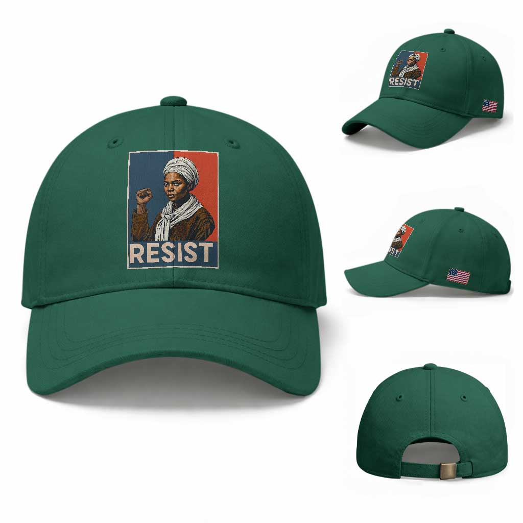 Funny Harriet Tubman Says Resist Baseball Cap Strong Black Woman Leader TS12 Baseball Cap Universal Fit Irish Green Print Your Wear