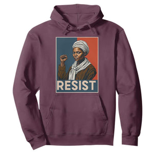 Funny Harriet Tubman Says Resist Hoodie Strong Black Woman Leader TS12 Maroon Print Your Wear