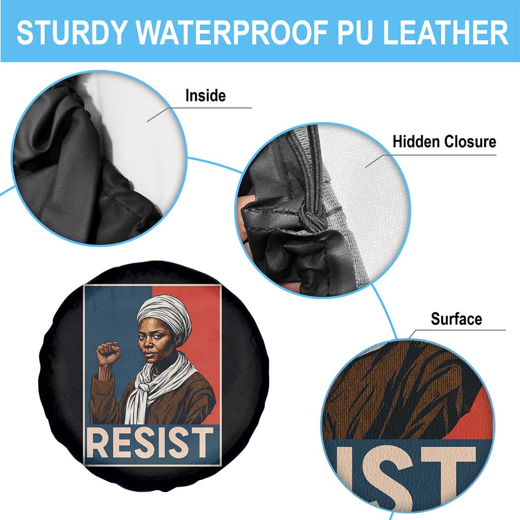 Funny Harriet Tubman Says Resist Spare Tire Cover Strong Black Woman Leader TS12 Print Your Wear