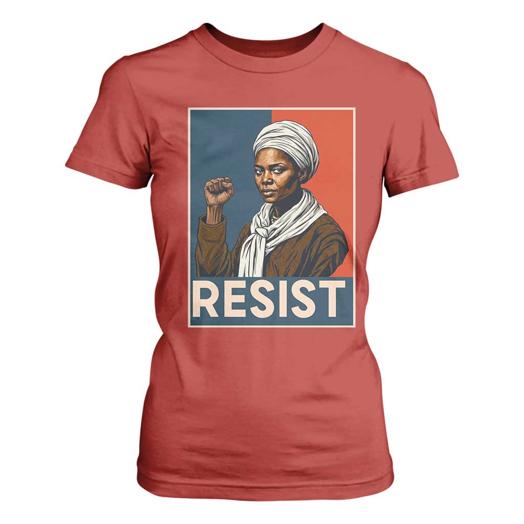 Funny Harriet Tubman Says Resist T Shirt For Women Strong Black Woman Leader TS12 Red Print Your Wear