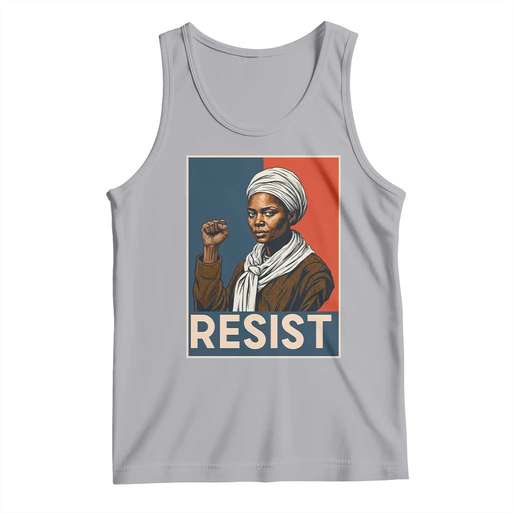 Funny Harriet Tubman Says Resist Tank Top Strong Black Woman Leader TS12 Athletic Heather Print Your Wear