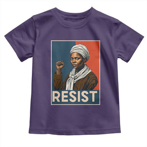 Funny Harriet Tubman Says Resist Toddler T Shirt Strong Black Woman Leader TS12 Purple Print Your Wear