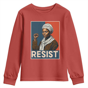 Funny Harriet Tubman Says Resist Youth Sweatshirt Strong Black Woman Leader TS12 Red Print Your Wear