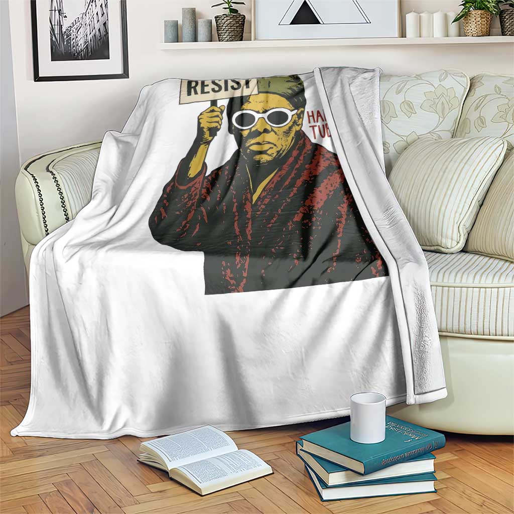 Funny Harriet Tubman Says Resist Throw Blanket Female Empowerment History Gift TS12 Print Your Wear