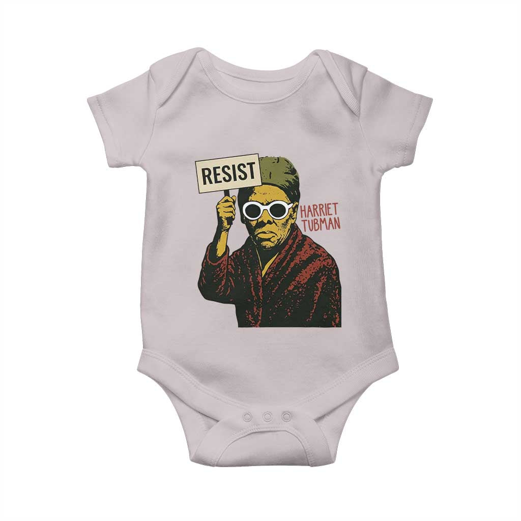 Funny Harriet Tubman Says Resist Baby Onesie Female Empowerment History Gift TS12 Ice Gray Print Your Wear