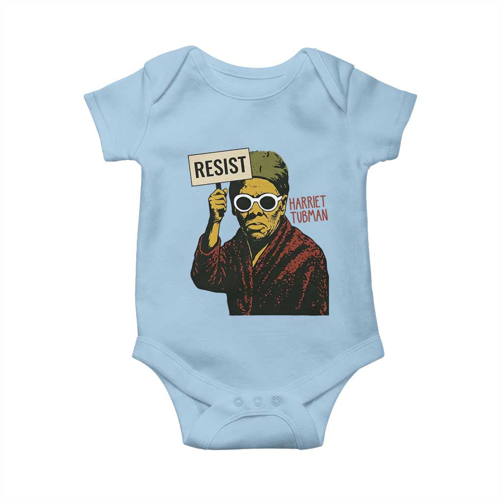 Funny Harriet Tubman Says Resist Baby Onesie Female Empowerment History Gift TS12 Light Blue Print Your Wear