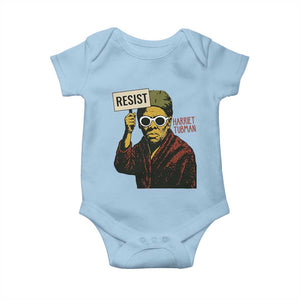 Funny Harriet Tubman Says Resist Baby Onesie Female Empowerment History Gift TS12 Light Blue Print Your Wear