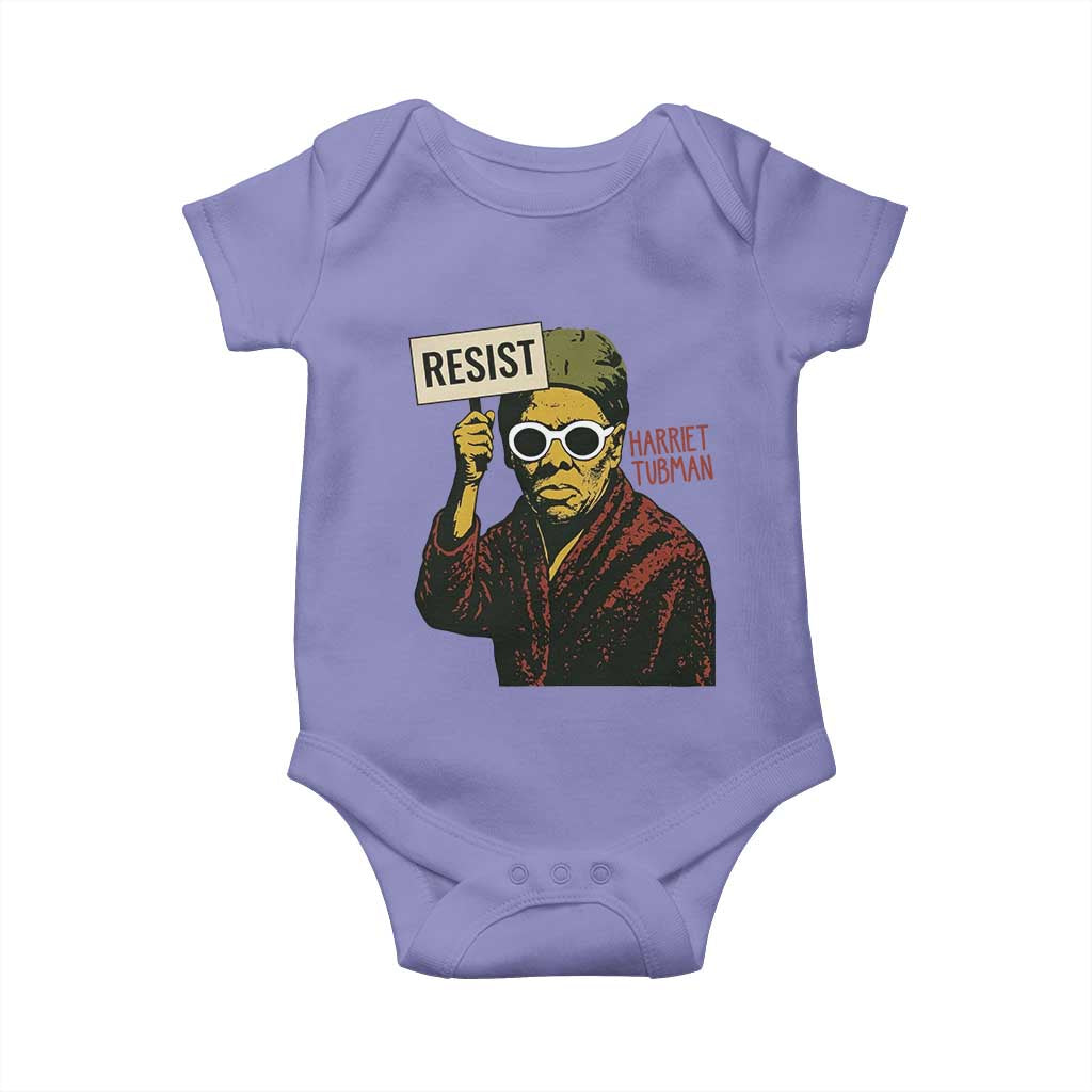 Funny Harriet Tubman Says Resist Baby Onesie Female Empowerment History Gift TS12 Violet Print Your Wear