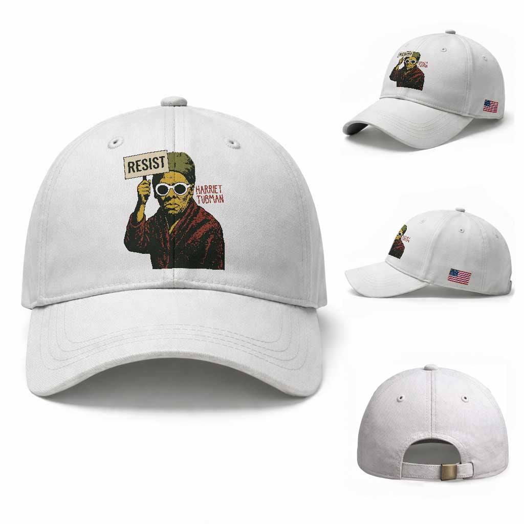 Funny Harriet Tubman Says Resist Baseball Cap Female Empowerment History Gift TS12 Baseball Cap Universal Fit White Print Your Wear