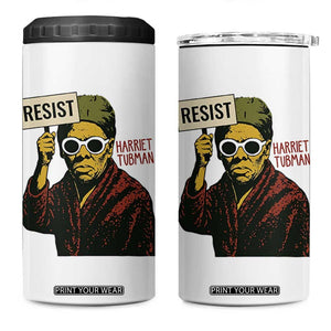 Funny Harriet Tubman Says Resist 4 in 1 Can Cooler Tumbler Female Empowerment History Gift TS12 One Size: 16 oz White Print Your Wear