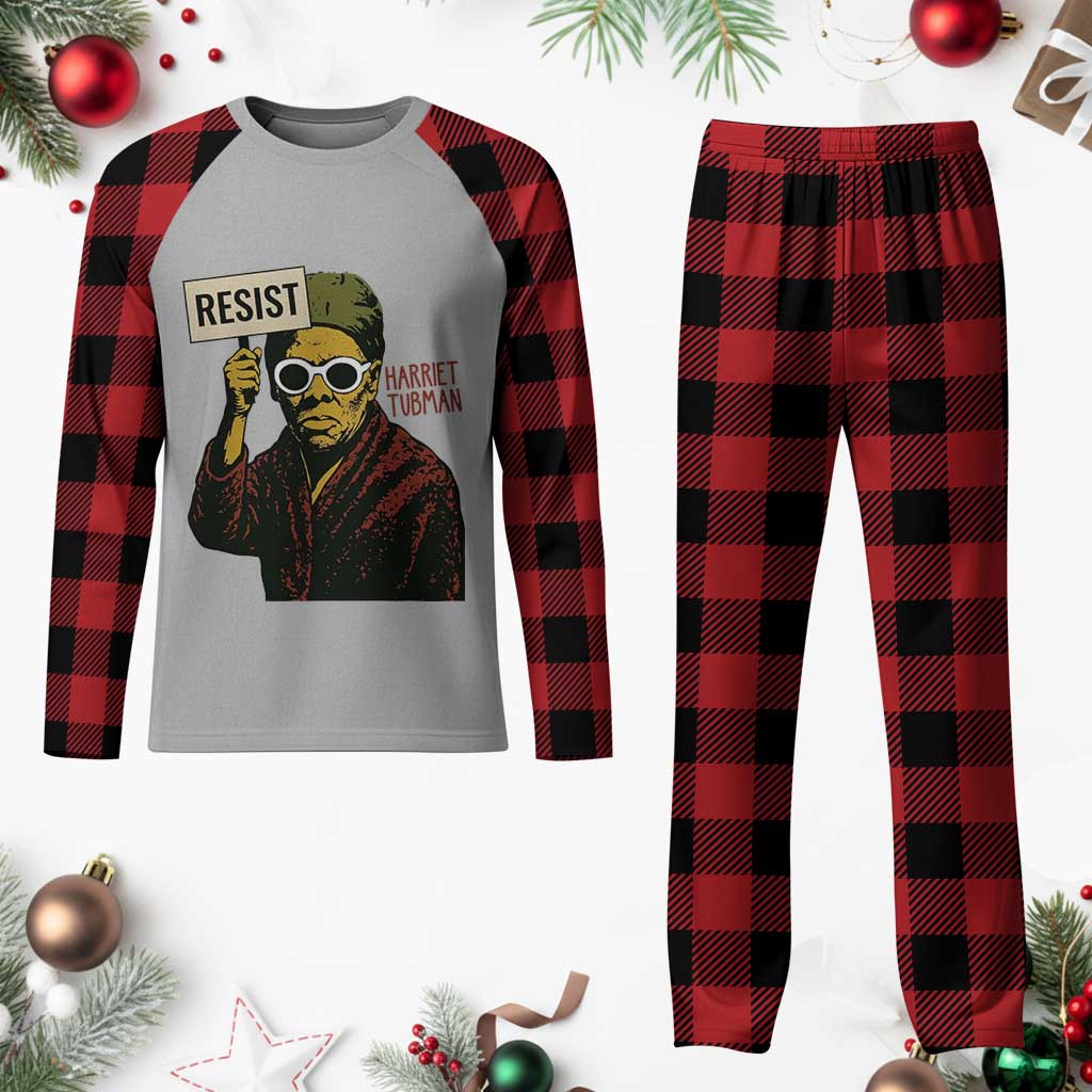 Funny Harriet Tubman Says Resist Plaid Pajama Set Female Empowerment History Gift TS12 Buffalo Plaid Print Your Wear